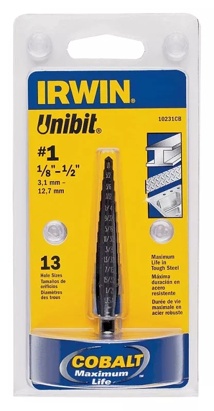 1/8IN – 1/2IN STEP DRILL BIT