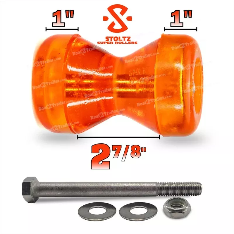 2 7/8″ Boat Roller Kit Deep V W Flat End Caps RP443-32 Stoltz – Boat Trailer Rollers