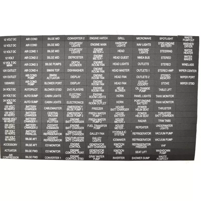 3M Boat Breaker Panel Labels 7156715 | Carver Yacht Black (180 Pieces)