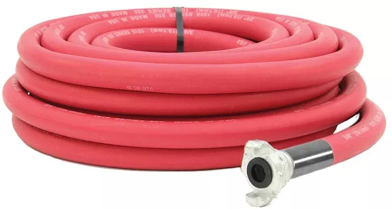 Abbott Rubber 1025-0750R-50-CRS Air Hose, 3/4 in ID, 50 ft L, MNPT, 30