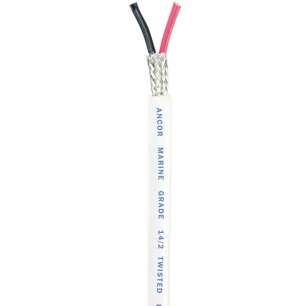 Ancor Twisted Pair w/Shield - 14/2 AWG - Round - Red/Black - 250' [141425]