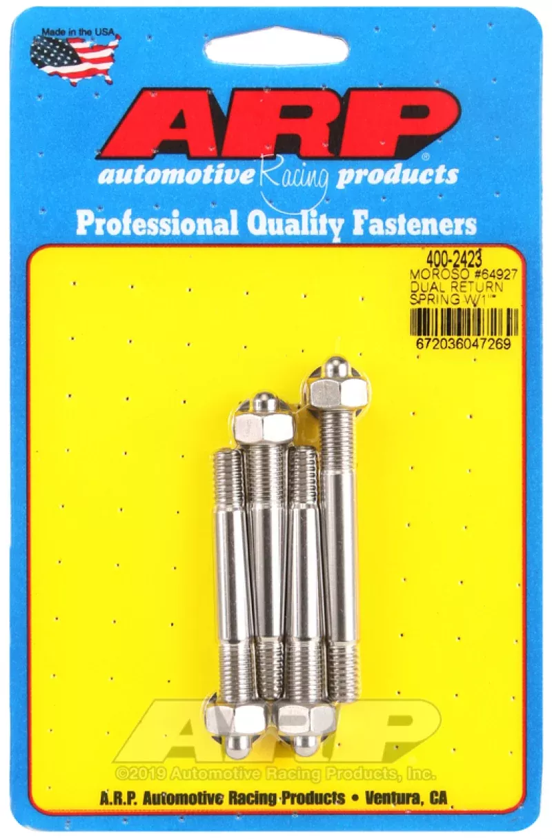 ARP Moroso 64927 Dual Return Spring w/ 1in Spacer Plate SS Carb Stud Kit