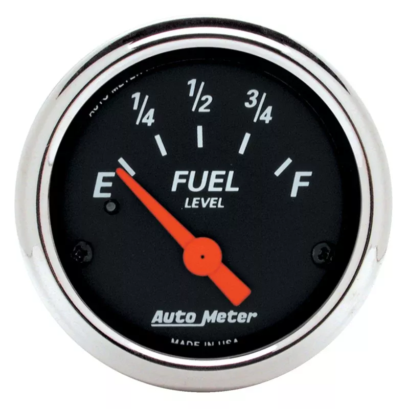 Autometer Designer Black2-1/16in Black Fuel Level Gauge