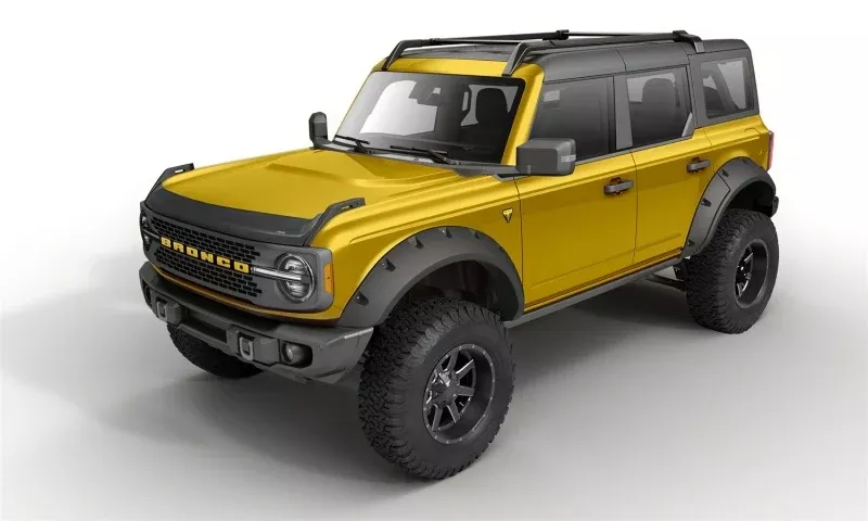 AVS 2021+ Ford Bronco Aeroskin Low Profile Hood Shield - Matte Black