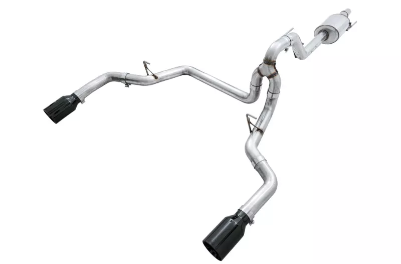AWE Tuning 2015+ Ford F-150 0FG Dual Exit Performance Exhaust System w/5in Diamond Black Tips
