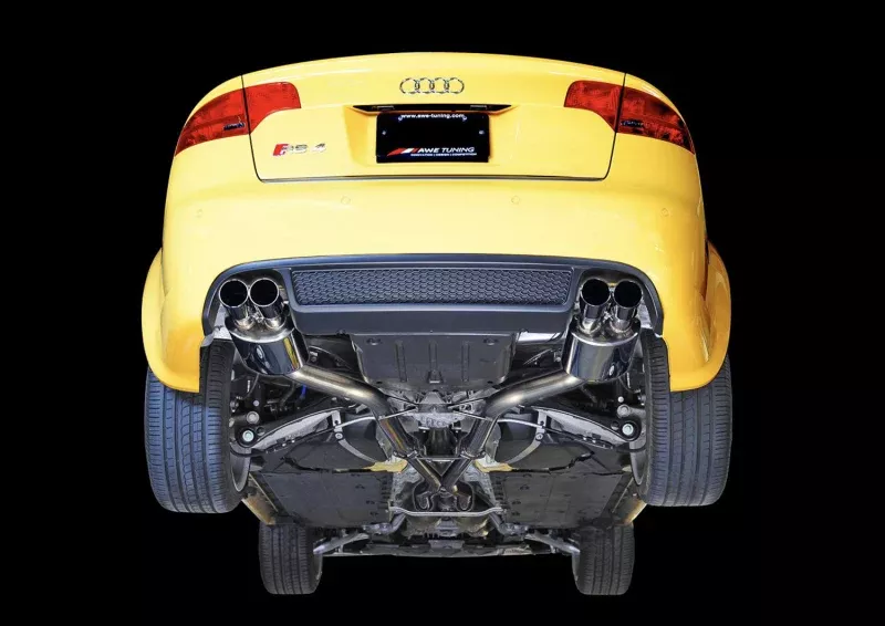 AWE Tuning Audi B7 RS4 Track Edition Exhaust - Diamond Black Tips