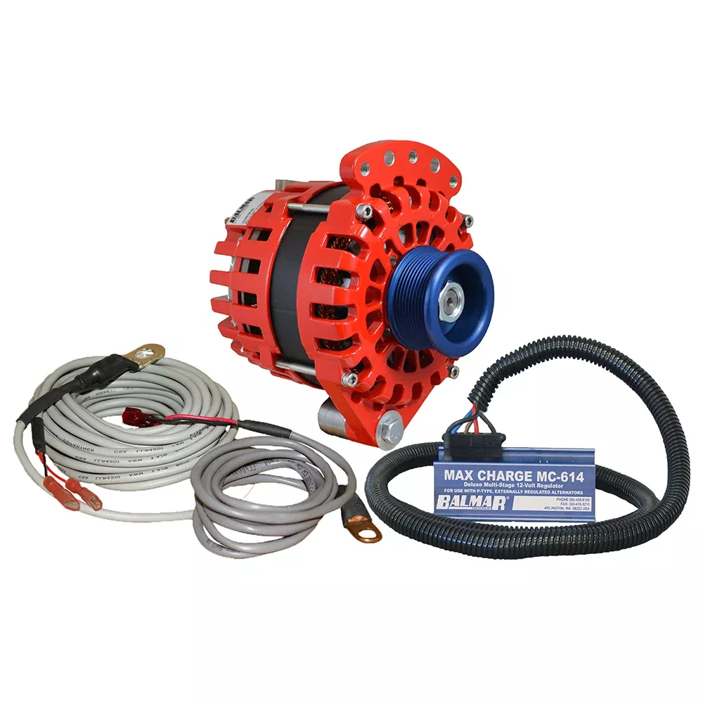 Balmar Alternator 1-2" Single Foot J10 Serpentine Pulley RegulatorTemp Sensor - 170A Kit - 12V [XT-SF-170-J10-KIT]