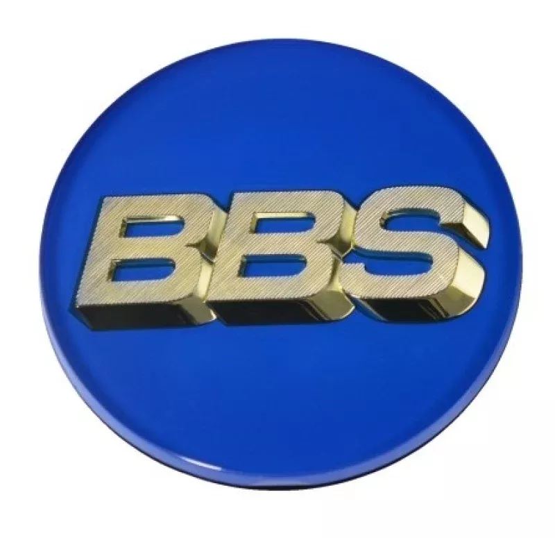 BBS Center Cap 70.6mm Blue/Gold (3-Tab)