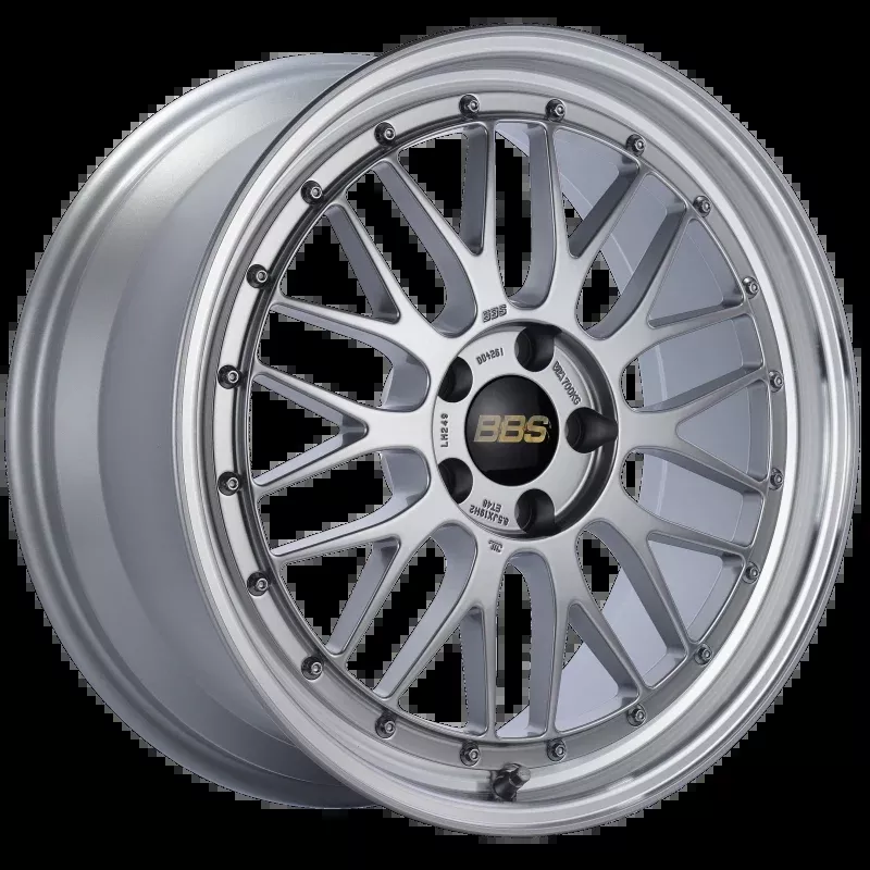 BBS LM 19x8.5 5x112 ET48 Diamond Silver Center Diamond Cut Lip Wheel -82mm PFS/Clip Required