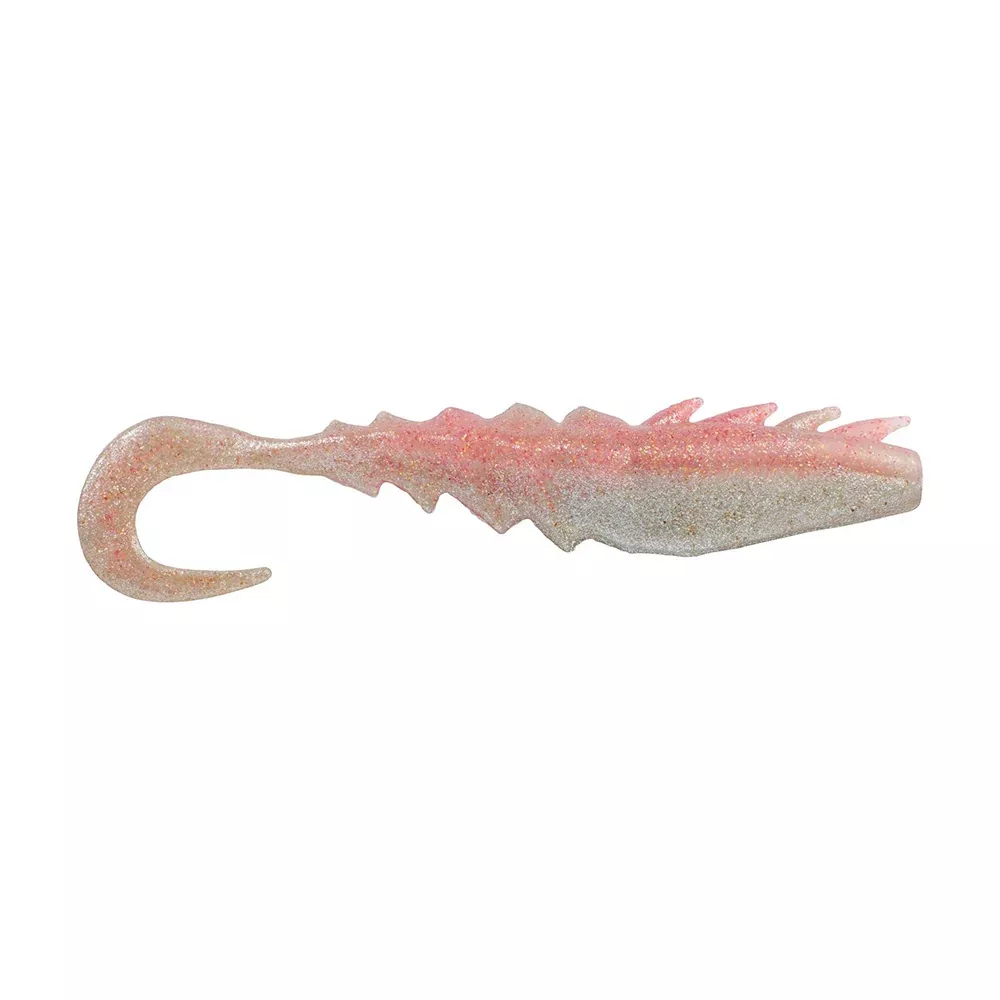 Berkley Gulp! Saltwater Nemesis Prawn Curl Tail - 4" - Flamingo Chrome [1637569]