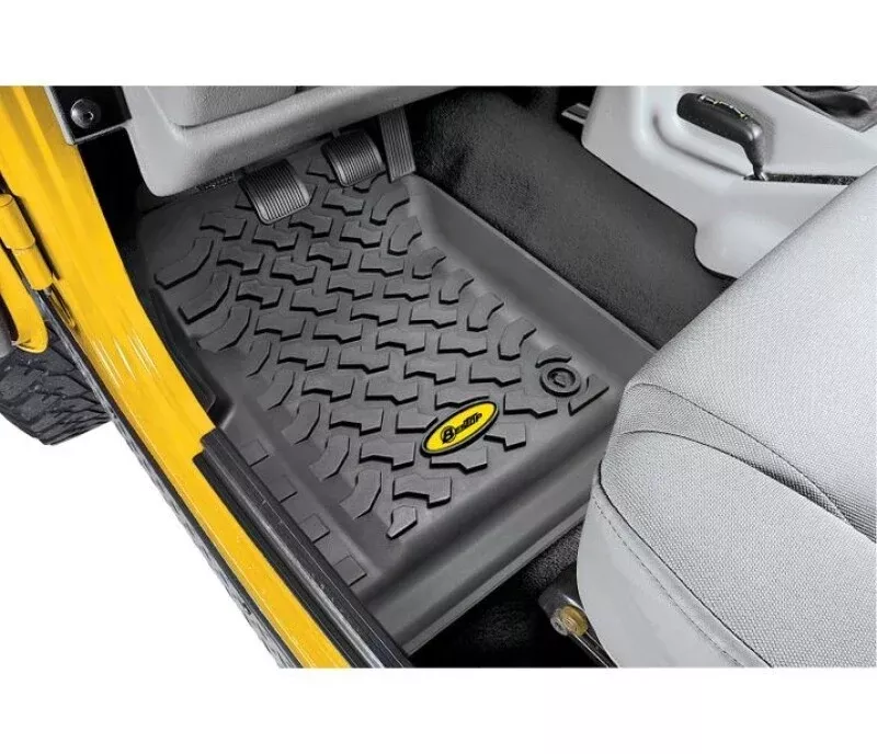 Bestop 76-86 Jeep CJ7 and 87-95 Wrangler YJ Front Floor Mats (Black)
