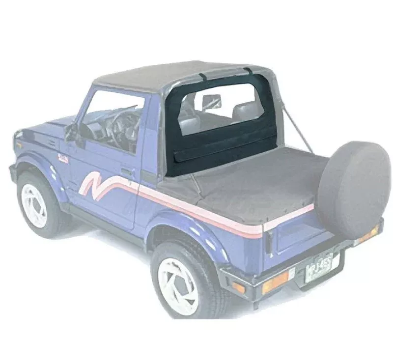 Bestop 86-94 Samurai Windjammer in Black Denim - Wind Protection and Visibility Enhancement