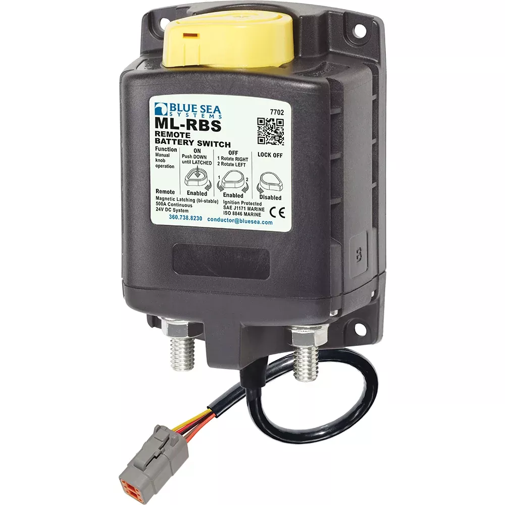 Blue Sea 7702100 ML Solenoid 24V 500A w/Manual ControlDeutsch Connector [7702100]