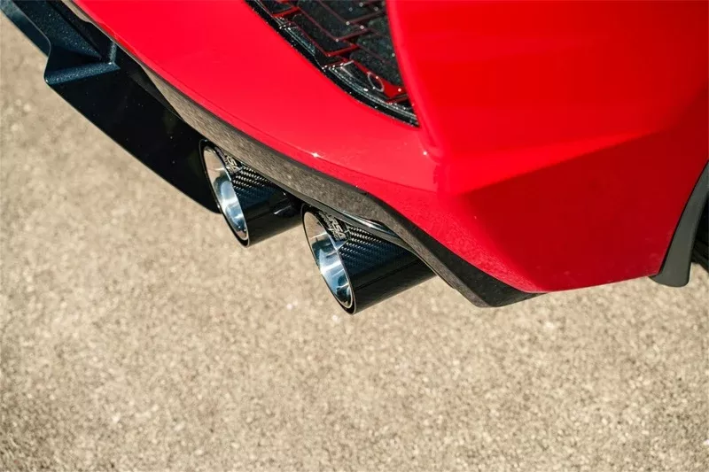 Corsa 20-23 Chevrolet Corvette C8 RWD 3in Delete 4 Valve Cat-Back w/NPP w/4.5in CF Black PVD Tips
