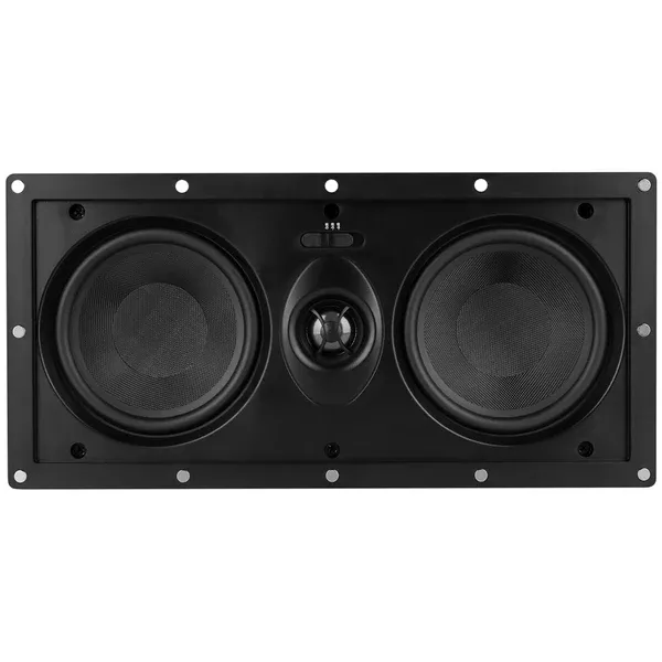 Dayton Audio Me525mtm Micro-edge Me525mtm All-channel In-wall Speaker With Dual 5-1/4-in. Woofers And Pivoting Tweeter