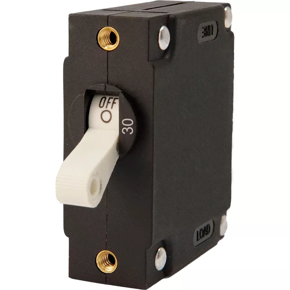 Egis A Series White Toggle Panel Mount Circuit Breaker - Single Pole 30A [3201-30]