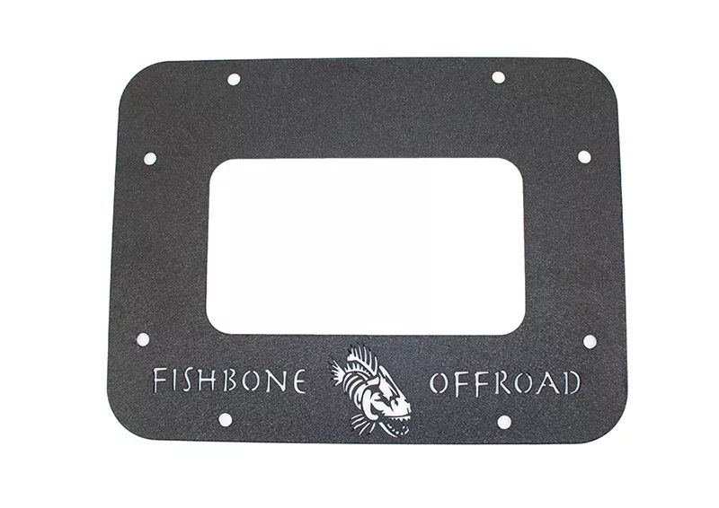 Fishbone Offroad 07-18 Jeep Wrangler JK Aluminum Tailgate Plate - Black Textured Powercoat