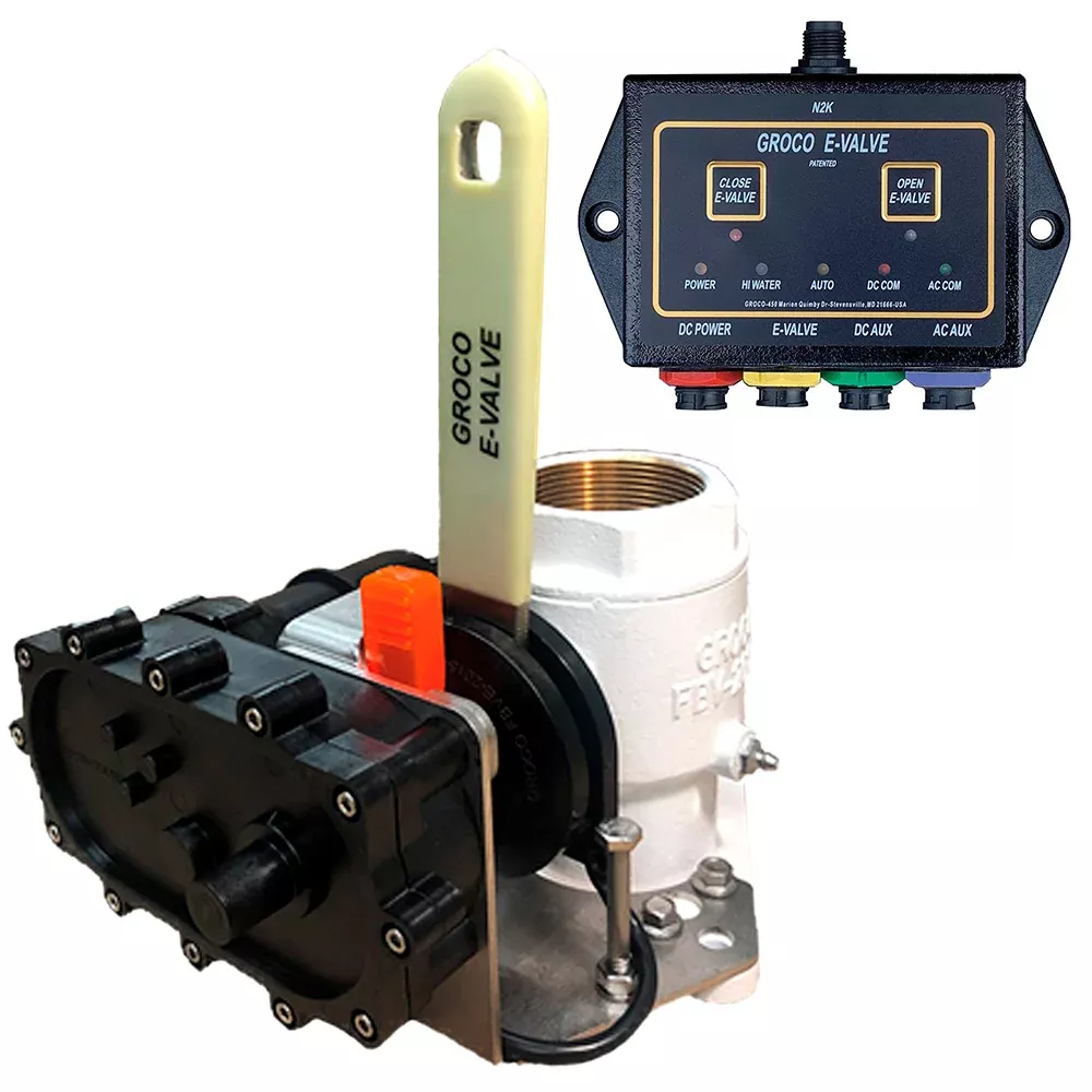 GROCO 2-1/2" E-Valve Kit - Bronze Electric Flanged Seacock - 12V [FBVED-2500 12V]