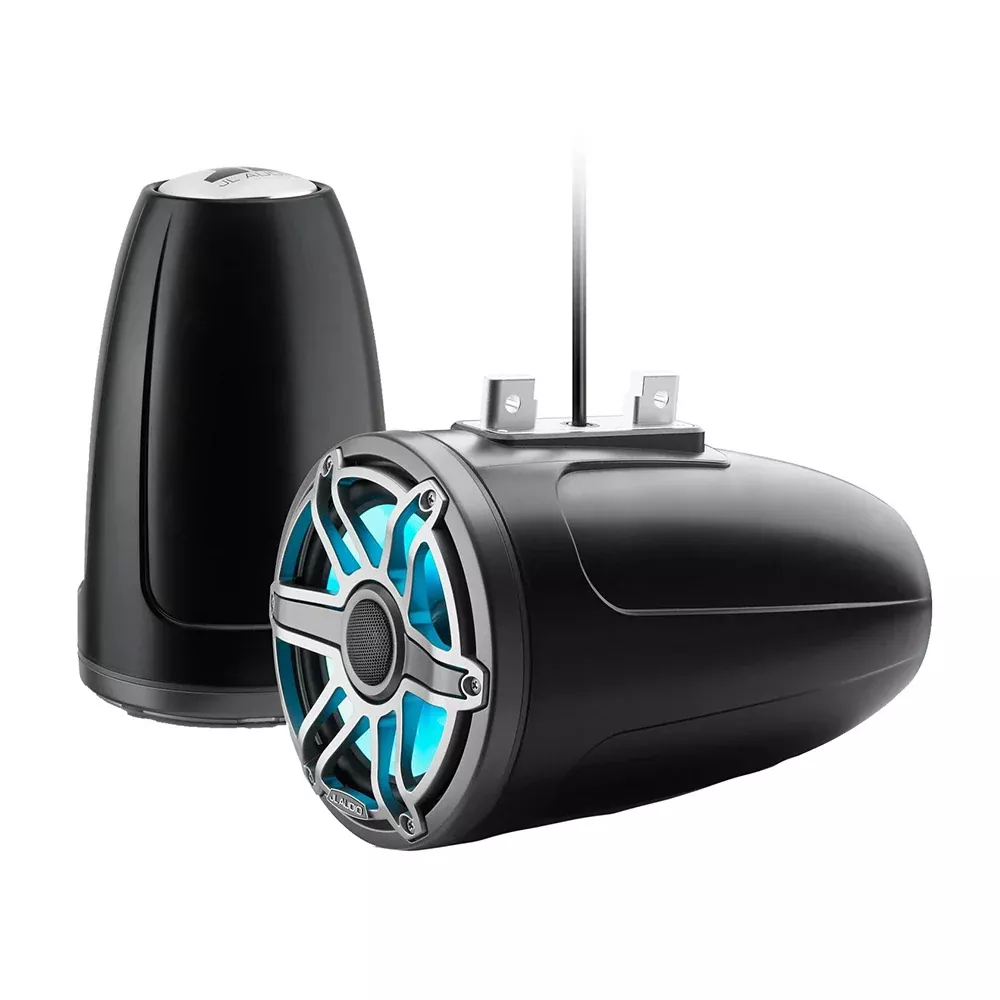 JL Audio M6 Series 7.7" Enclosed Tower Coaxial System w/Titanium Sport GrilleTransflective LED Lighting - M6-770ETXv3-Sb-S-GmTi-i [010-03088-00]