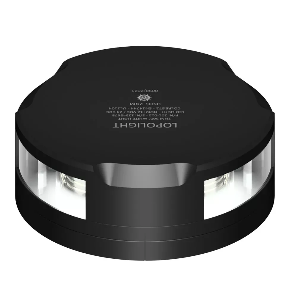 Lopolight 360-Degree Anchor Light w/Strobe - 2NM - Black Housing w/FB Base [201-012S-FB-B]