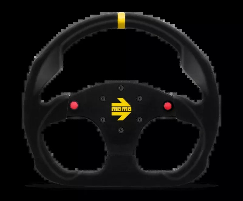 Momo MOD30 Buttons Steering Wheel 320 mm -Black Suede/Black Spokes/1 Stripe