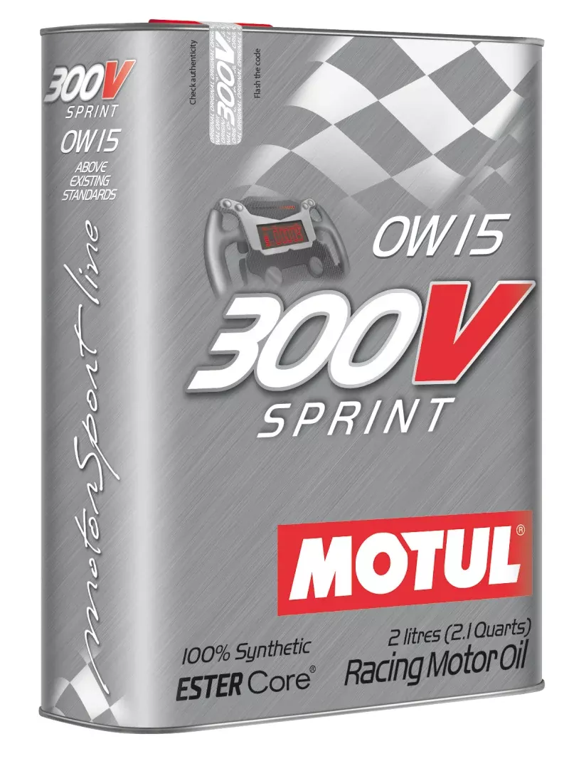 Motul 2L Synthetic-ester Racing Oil 300V SPRINT 0W15 - Case of 6