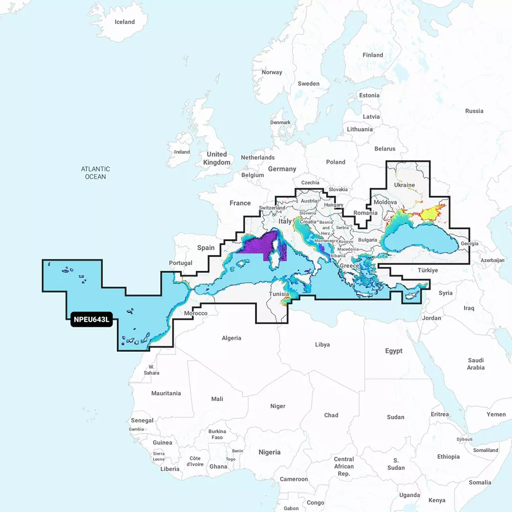 Navionics NPEU643L - MediterraneanBlack Sea - Navionics Platinum+ [010-C1351-40]