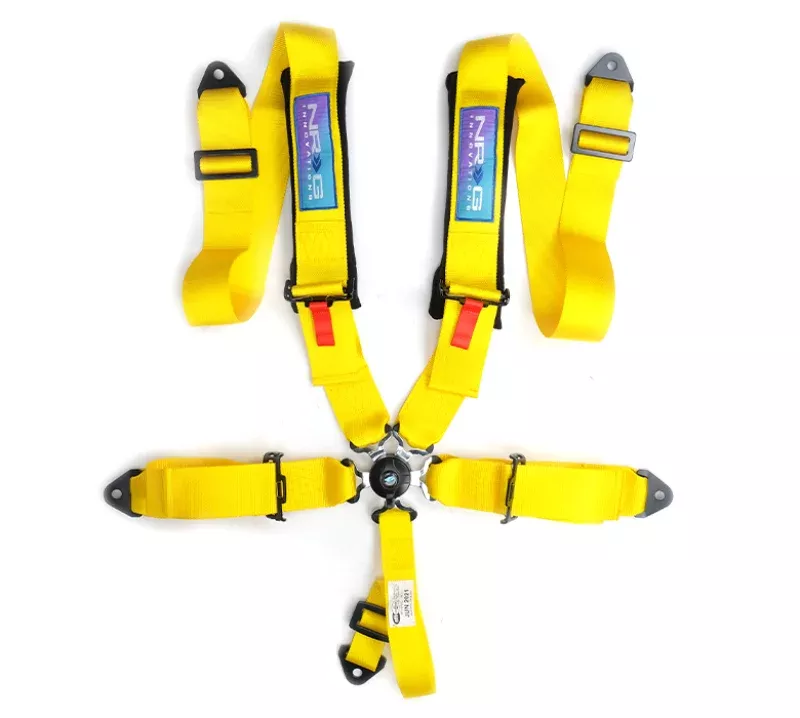NRG 5PT 3in. Seat Belt Harness / Cam Lock - Yellow
