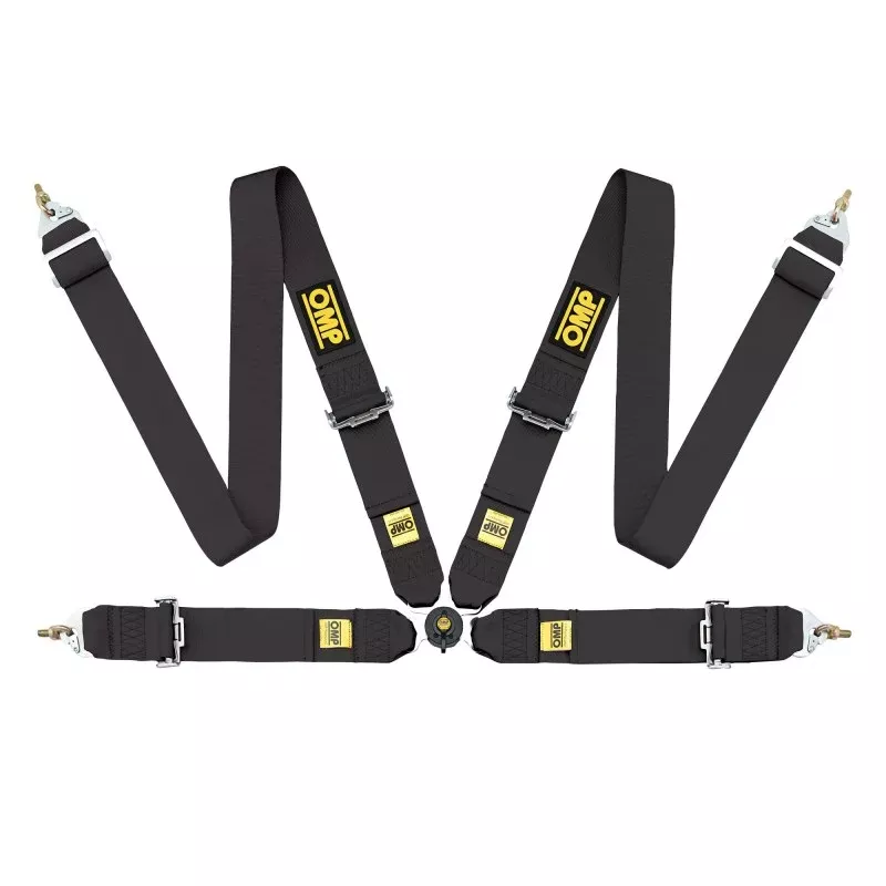 OMP Safety Harness First 3In 4 Points Black Fia 8854/98