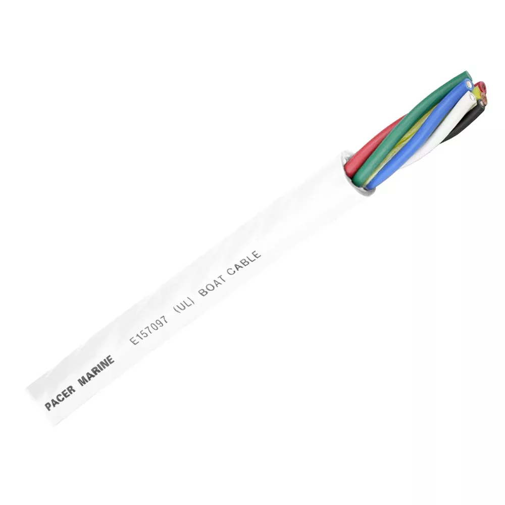 Pacer Round 6 Conductor Cable - 100 - 14/6 AWG - Black, Brown, Red, Green, BlueWhite [WR14/6-100]