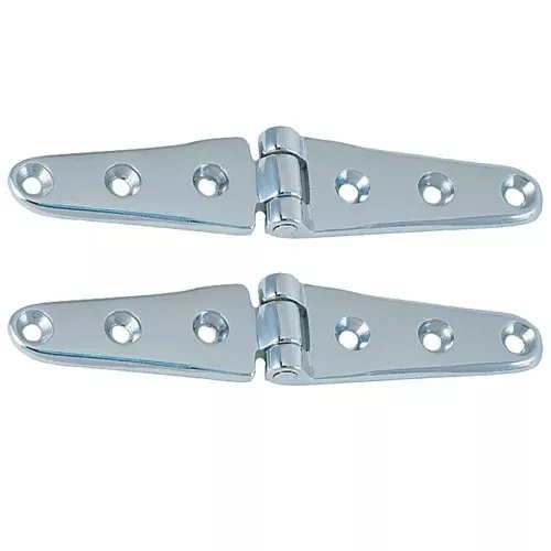 Perko 8" Chrome Plated Bronze Strap Hinges [0120DP3CHR]