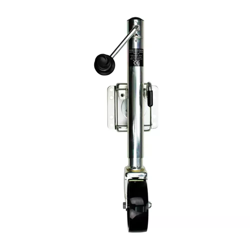 Powerwinch Saltwater Series Jack - 1000lb, Weld-On, Single Wheel, Zinc 500+ HR Salt Spray [21600-J-1000-W1-Z-R]