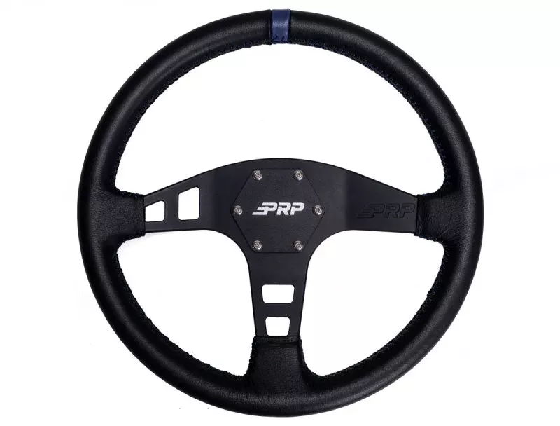 PRP Flat Leather Steering Wheel- Blue