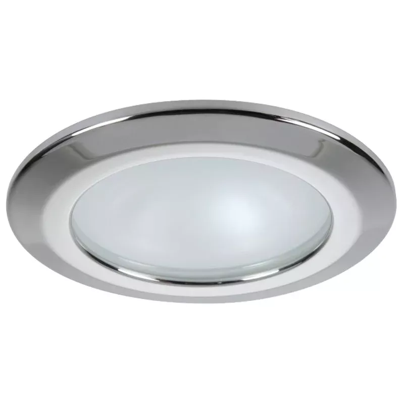 Quick Kor XP Downlight LED - 6W, IP66, Spring Mounted - Round Stainless Bezel, Round Warm White Light [FASP3252X12CD00]