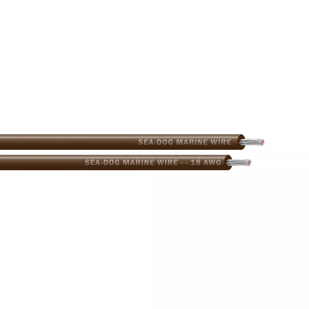 Sea-Dog 18 AWG Brown Primary Wire - 100' [8018072]