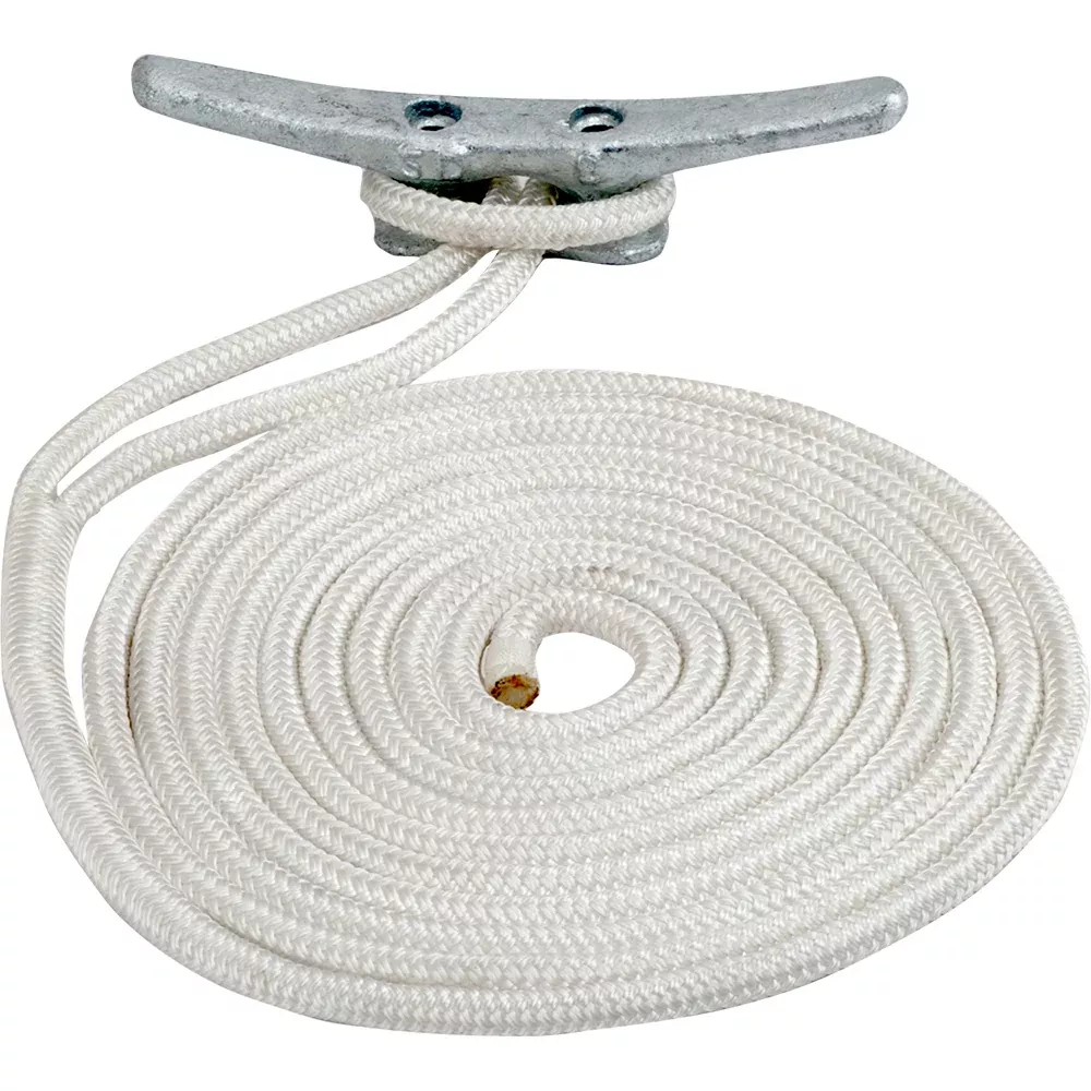 Sea-Dog Double Braided Nylon Dock Line - 5/8" x 25 - White[302116025WH-1]