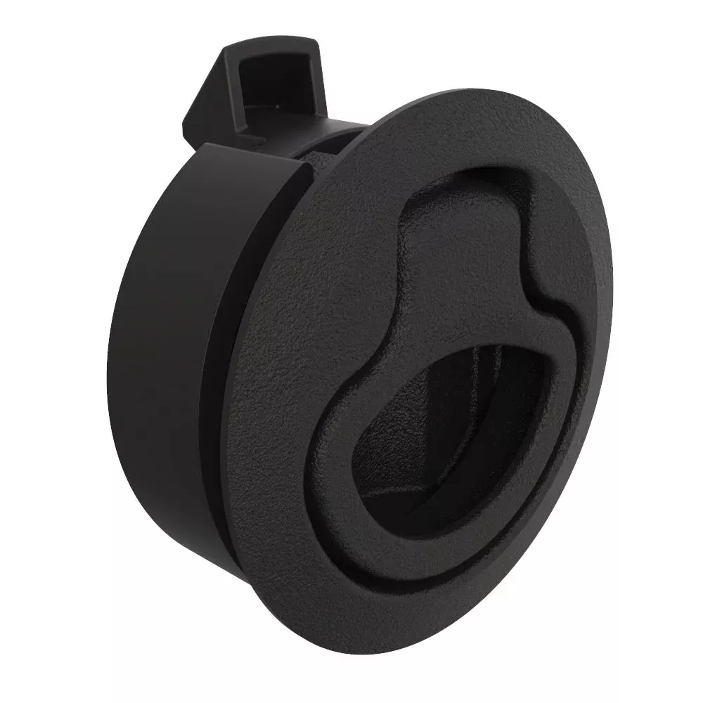 Southco Push-to-Close Latch, Medium Size, No Restriction, 7 - 12mm Grip, Plastic, Natural - Black [M1-62]