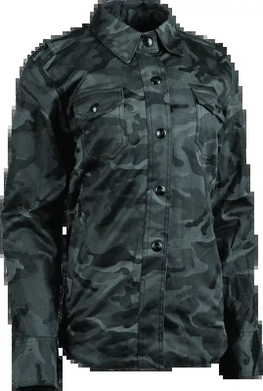 Speed and Strength Speed Society Armored Moto Shirt Camouflage Womens - Medium