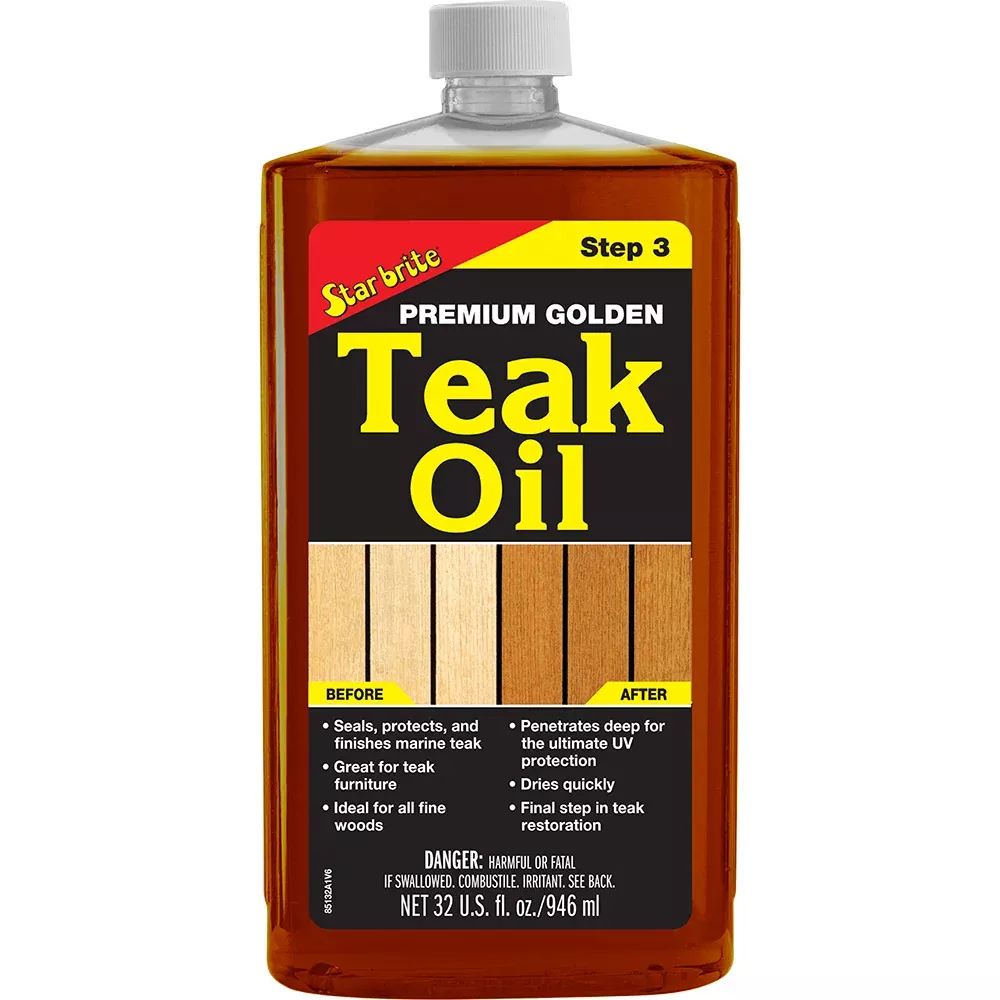 Star brite Premium Golden Teak Oil - Step 3 - 32 oz [85132]