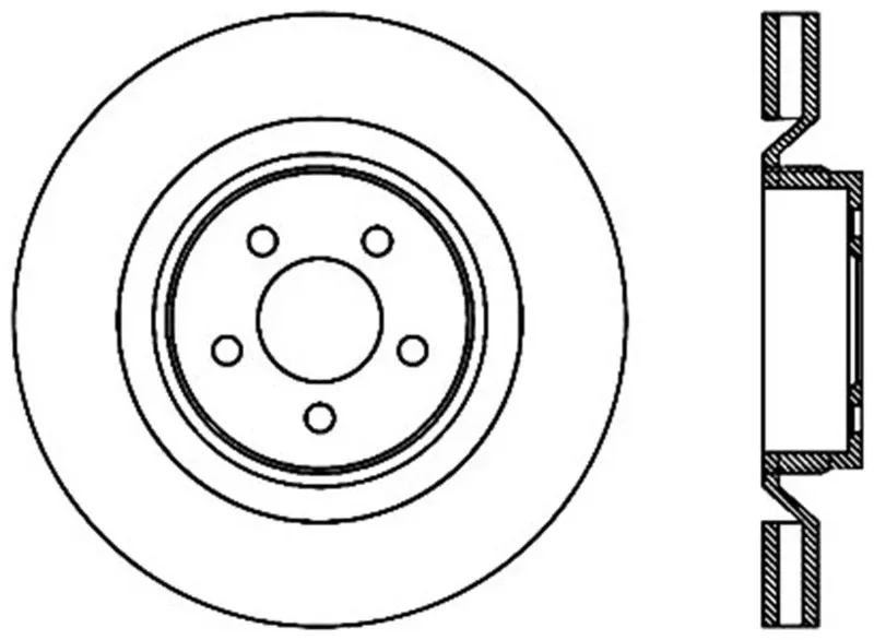 StopTech SportStop 06-09 Chrysler SRT-8 Front Right Drilled & Slotted Rotor