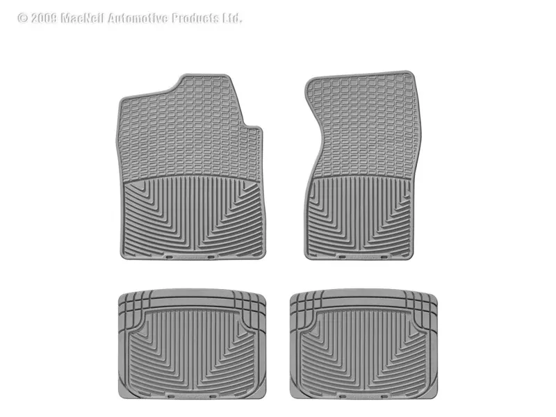 WeatherTech 99 GMC Sierra Front and Rear Rubber Mats - Grey