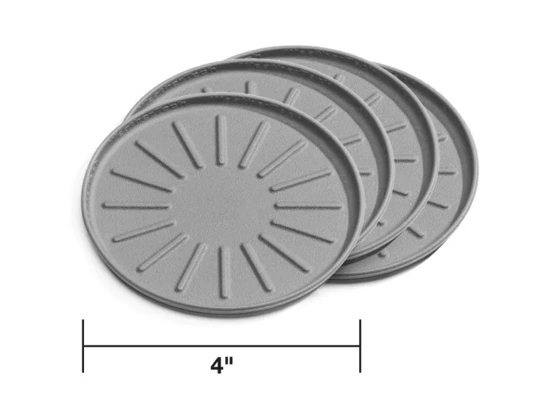 WeatherTech Round Coaster Set - Grey - Set of 4