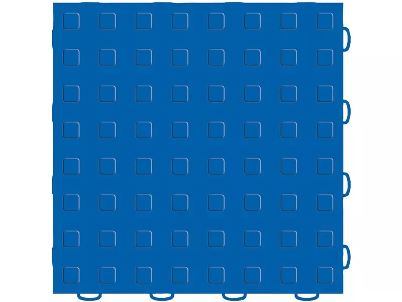 WeatherTech TechFloor 12in x 12in Solid Floor Tile w/ Raised Squares - Blue