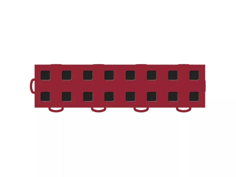 WeatherTech TechFloor - 3in X 12in Tiles(Left Loop) - Red/Black **Order in Qtys of 10