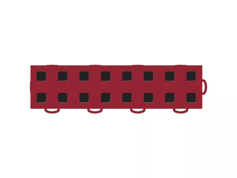 WeatherTech TechFloor - 3in X 12in Tiles(Right Loop) - Red/Black **Order in Qtys of 10