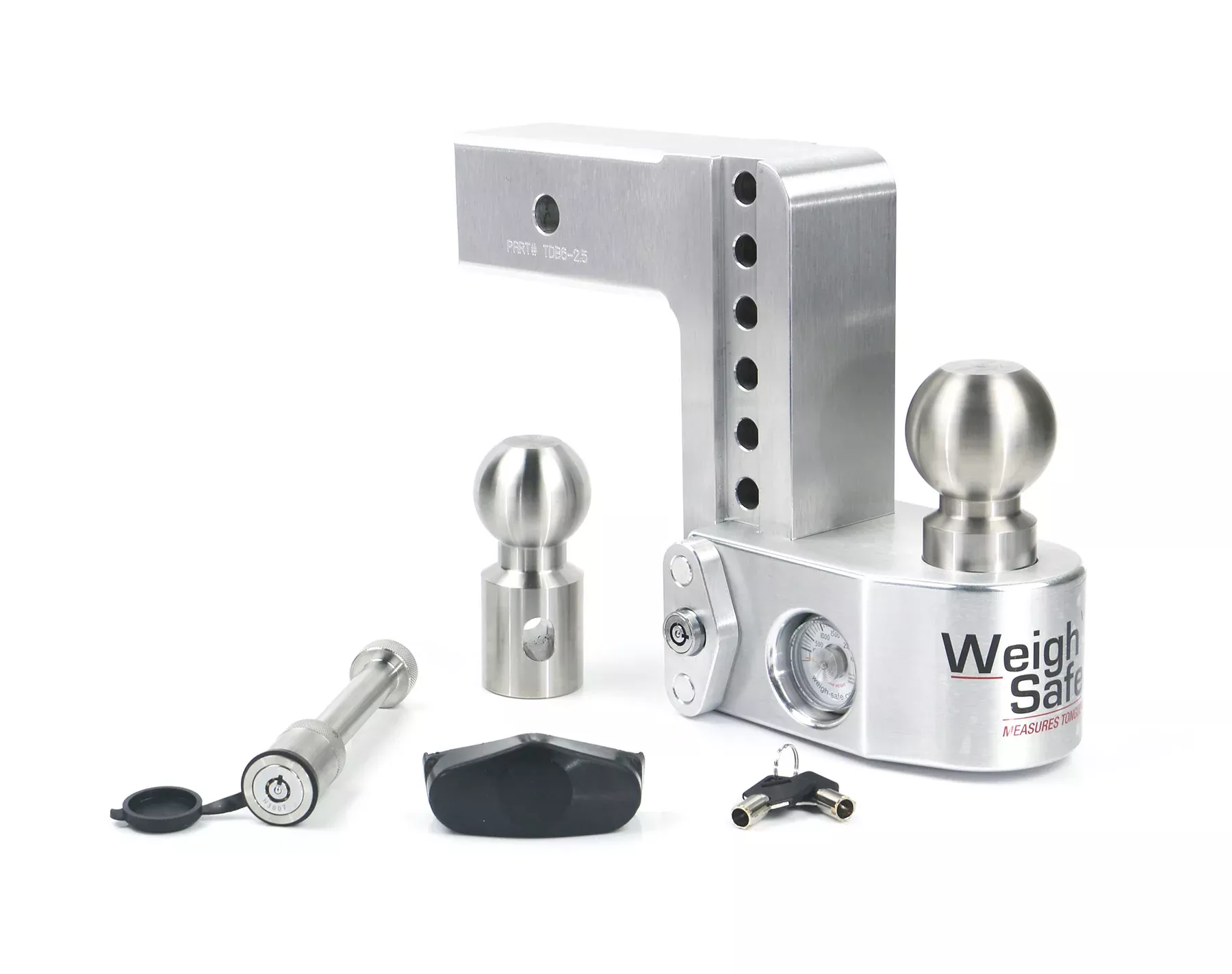 Weigh Safe - WS6-2.5-KA - Trailer Hitch -6" Drop Hitch with 2.5" Shank Keyed Alike WS05 Included - P/N: WS6-2.5-KA