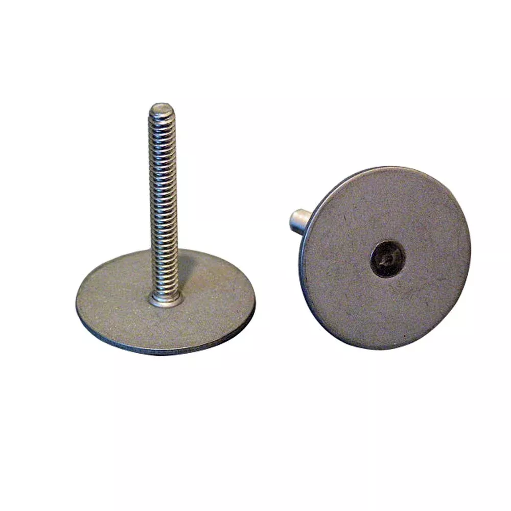 Weld Mount Stainless Steel Stud 1.25" Base 10 x 24 Threads .50" Tall - 15 Quantity [102408]