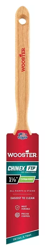 Wooster 4410-1-1/2 Paint Brush, 1-1/2 in W, 2-7/16 in L Bristle, Synth