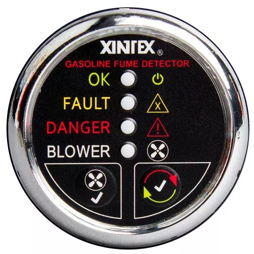 Xintex Gasoline Fume Detector & Blower Control w/Plastic Sensor – Chrome Bezel Display [G-1CB-R]