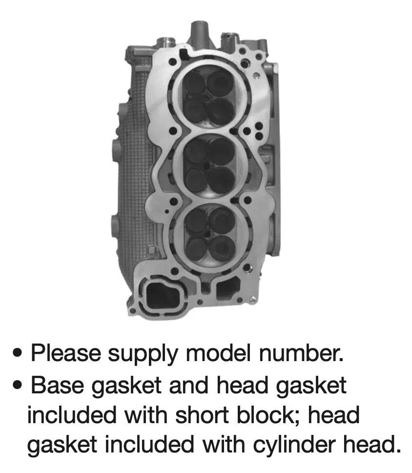 Yamaha VF200-250HP V6 SHO 4.2L Cylinder Head years 2010-2025